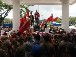 Ratusan PKL Pasar Mardika Geruduk Balai Kota Ambon Tolak Relokasi