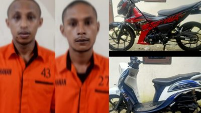 Dua Pelaku Curanmor di Ambon Diringkus Polisi