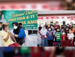 Tinjau Vaksinasi Anak, Pangdam: Beta Vaksin, Ale Vaksin, Katong Pi Sekolah