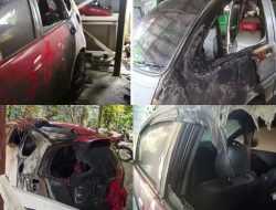 Dua Ledakan Keras, 2 Mobil di Ambon Hangus Terbakar