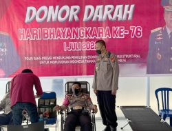 Jelang HUT ke-76 Bhayangkara, Polda Maluku Gelar Donor Darah