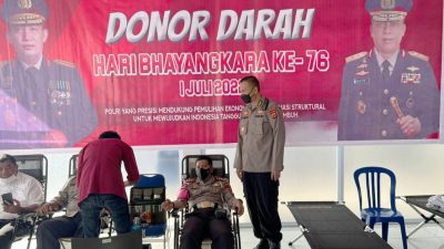 Jelang HUT ke-76 Bhayangkara, Polda Maluku Gelar Donor Darah