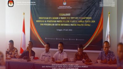 KPU Maluku Tenggara Sosialisasi PKPU Nomor 4 Tahun 2022