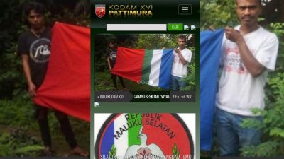Waduh! Website Kodam Pattimura Diretas, Logo & Bendera RMS Bermunculan