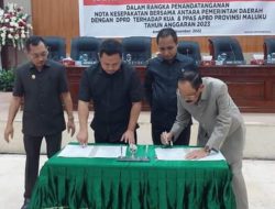 Pemprov-DPRD Maluku Tandatangani Nota Kesepakatan KUA & PPAS APBD 2023