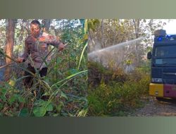 Polisi Kerahkan Water Cannon Padamkan Kebakaran Hutan di Bula