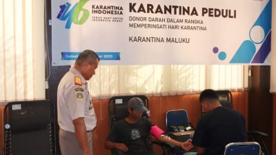 UPT Badan Karantina Maluku Gelar Donor Darah Rayakan HUT Karantina