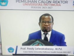 Fredy Leiwakabessy Terpilih Jadi Rektor Unpatti