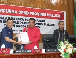 Pemda Maluku Serahkan KUA PPAS APBD 2024 ke DPRD