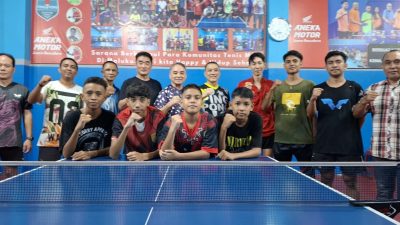 Berlaga di Kejuaraan Kapolda Malut, Alfred Optimis Atlet Tenis Meja Maluku Raih Juara