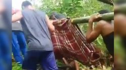 Memilukan! Ketiadaan Jalan-Jembatan, Warga Desa Ahiolo SBB yang Sakit Ditandu Puluhan Kilometer ke Puskesmas