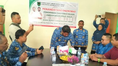 Pemkab SBT Teken MoU Penanganan Limbah RSUD Bula